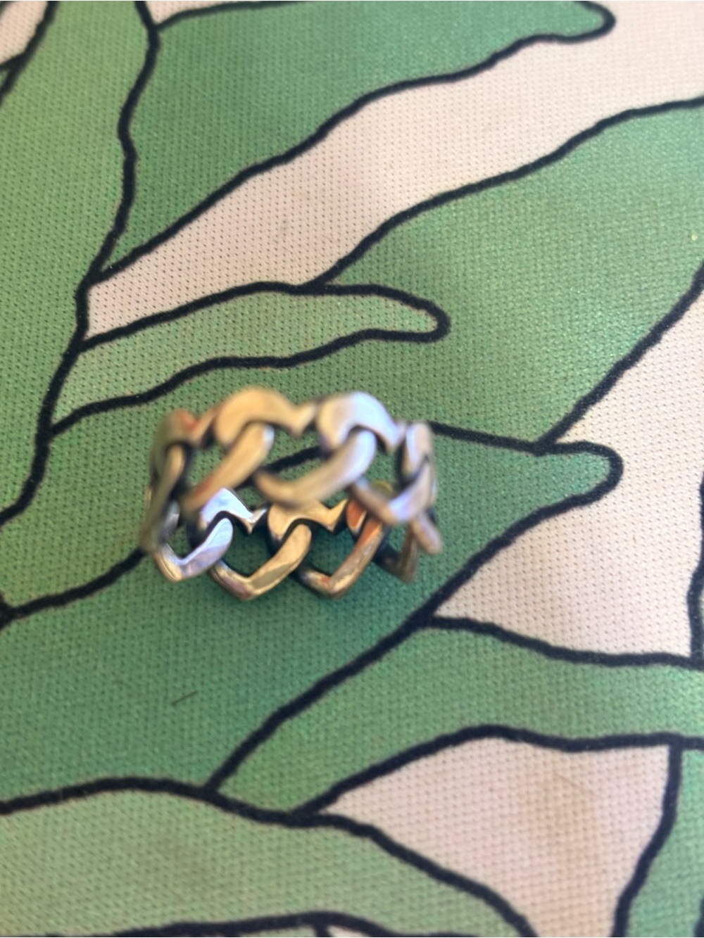 James Avery Silver Heart Link Band